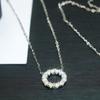 Ladies' Circular Pendant Necklace, Sparkling Design, Minimalist Circular Jewelry, Birthday Gift