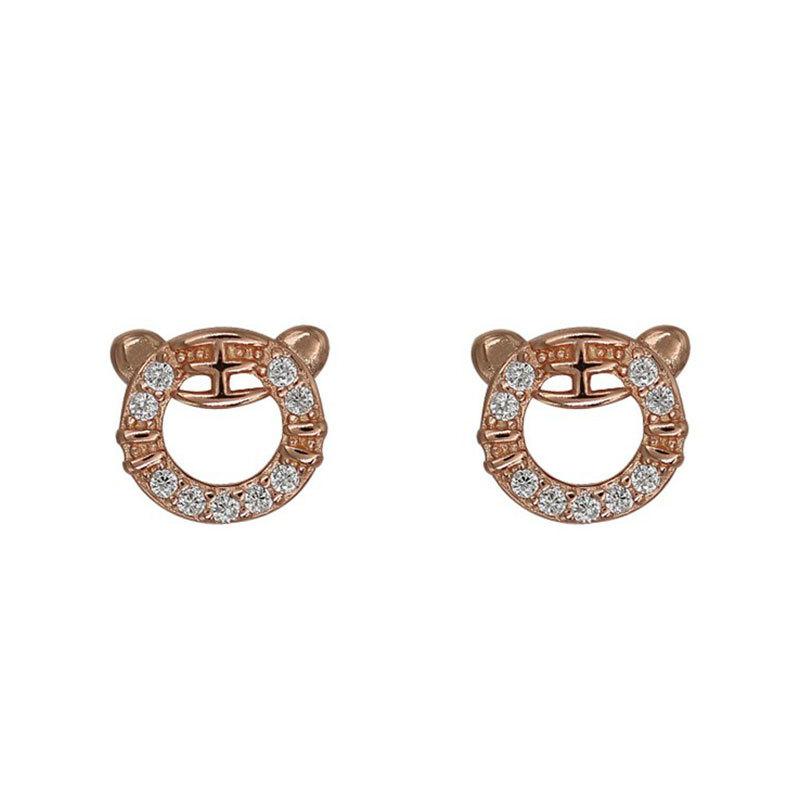 

Новые модные серьги Year of Life с милым тигровым блеском и бриллиантами, маленькие и милые