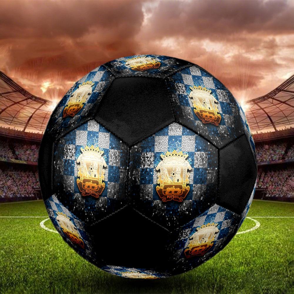 1PC Fuenlabrada taille 5 ballon de football Praha Ballon de Football en Salle Coloré Tous Âges Cousu à la Machine PVC Prêt pour la Compétition Durable Haut Rebond