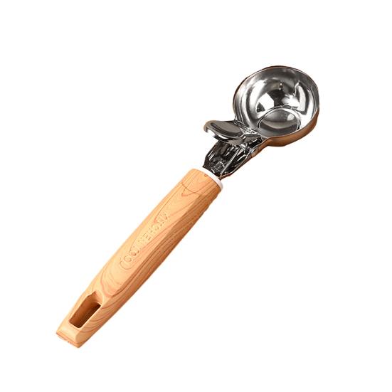 Stainless Steel Ice Cream Scoop with Trigger Release Melon Baller for Fruit Desserts Rust-Resistant Dishwasher Safe Essential Kitchen Tool for Home
