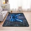 Game Console Area Rug for Bedroom and Playroom, Geometric Gamer Carpet, Decorative Non-Slip Floor Mat for Gaming Room