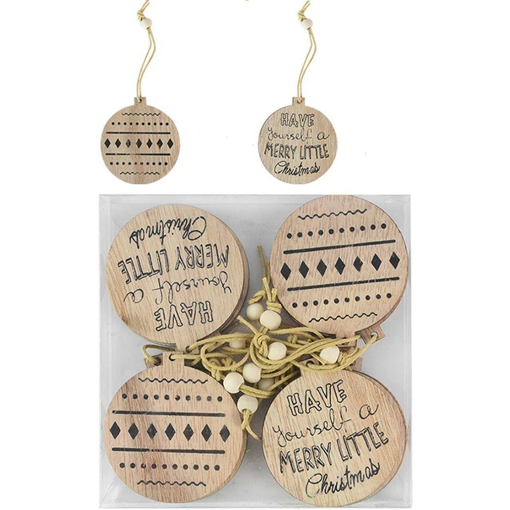 

Craft Ornaments For Home Xmas Wooden Ornaments Christmas Pendants Party Decor Christmas Decoration Spherical
