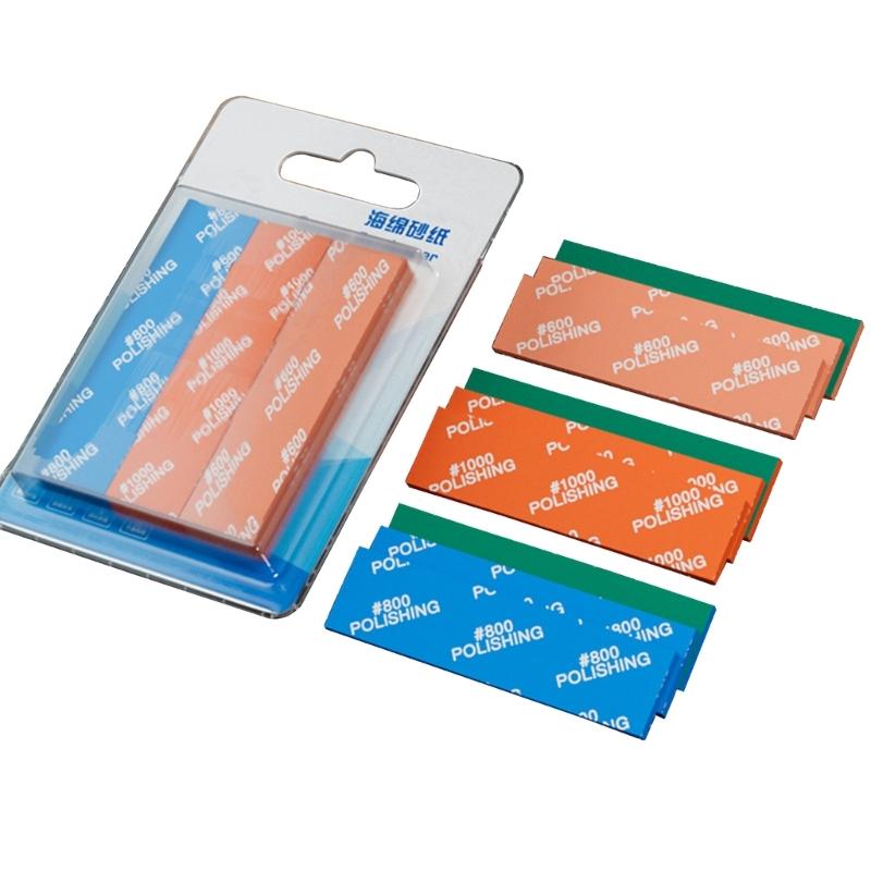 9 Pieces Multiple Grits Silicon Carbides Abrasive Sponge Sheets Ideal for Wood Metal and Automotive Repair Tasks