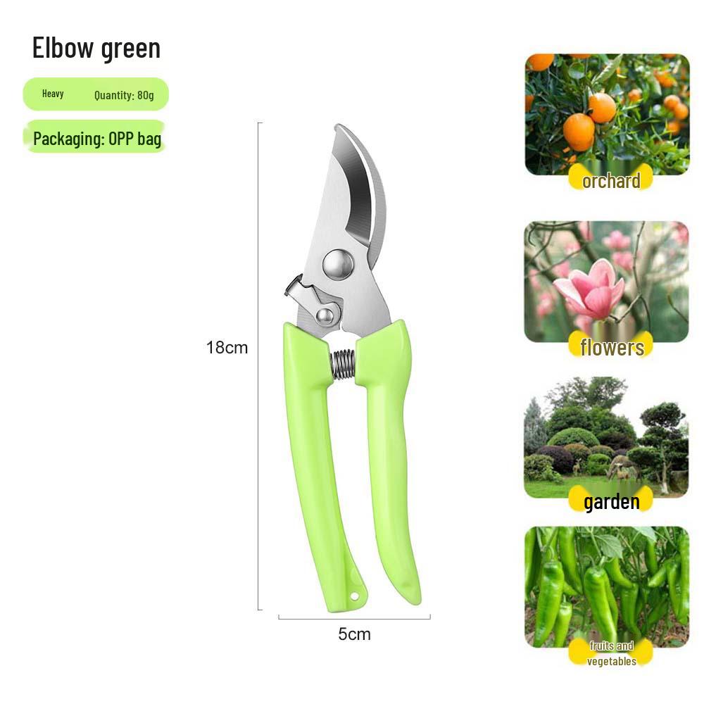 Strapazierfähige Gartenschere aus Edelstahl - Multifunktionale Gartenschere zum Schneiden von Blumen und Ernten von Obst