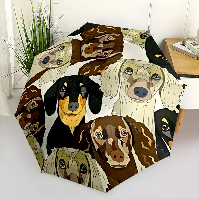 1pc Dachshund Automatic Open/close Folding Umbrella, Compact Portable Travel Umbrella, Durable Construction yy251230080