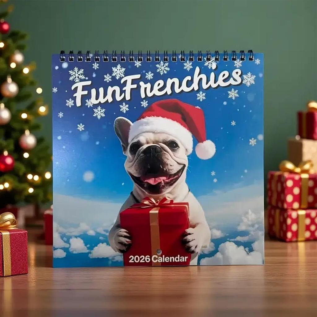2026 Calendar 12 Month Thick Paper Monthly Weekly French Bulldog 2026 Calendar Planner for Academic Appointment Home Office
