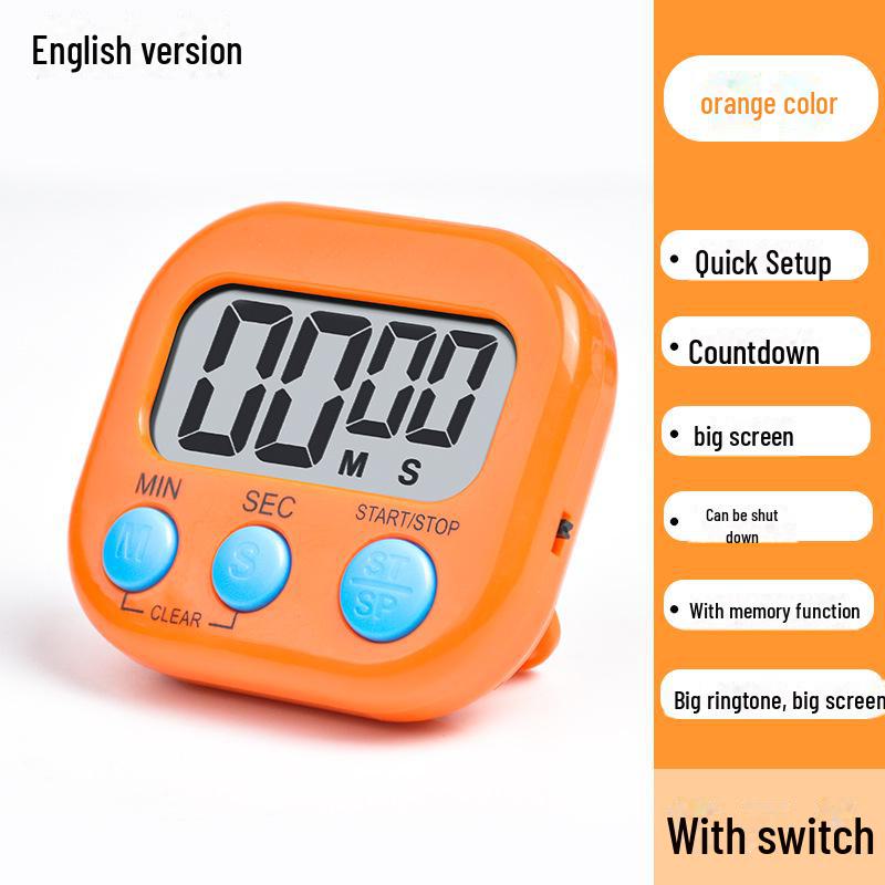 

Бесшумный кухонный таймер для выпечки с визуальным обратным отсчетом и секундомером