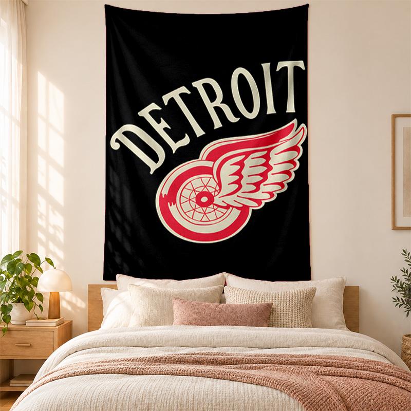 Detroit Red Wings Tapestry Highquality for Decorating Living Room Bedroom Dorm Walls Ideal As Bedroom Wallart Orholiday Gift