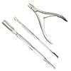 Stainless Steel Nail Cuticle Spoon Pusher Remover Cutter Nipper Clipper Cut Set