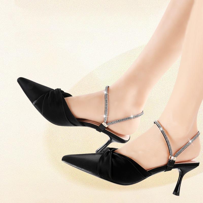 New Dual-purpose Tie Shoelaces, High-heeled Shoes Sandals No Heel Strap No Installation Light Luxury and Adjustable Elasticity