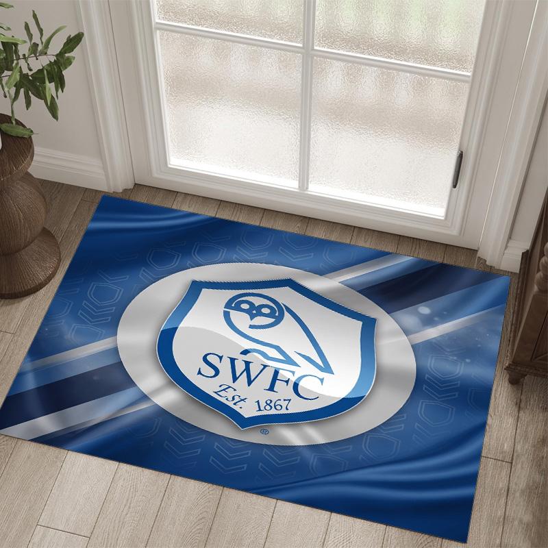 Design Sheffield Wednesday Tappeto in Velluto di Cristallo Accogliente Non?Tappeto Stampato Antiscivolo per Camera da Letto Soggiorno Ingresso