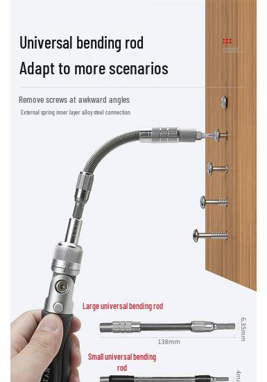 Multifunctional Ratchet Wrench & Screwdriver Set for Motorcycle & Household Repairs