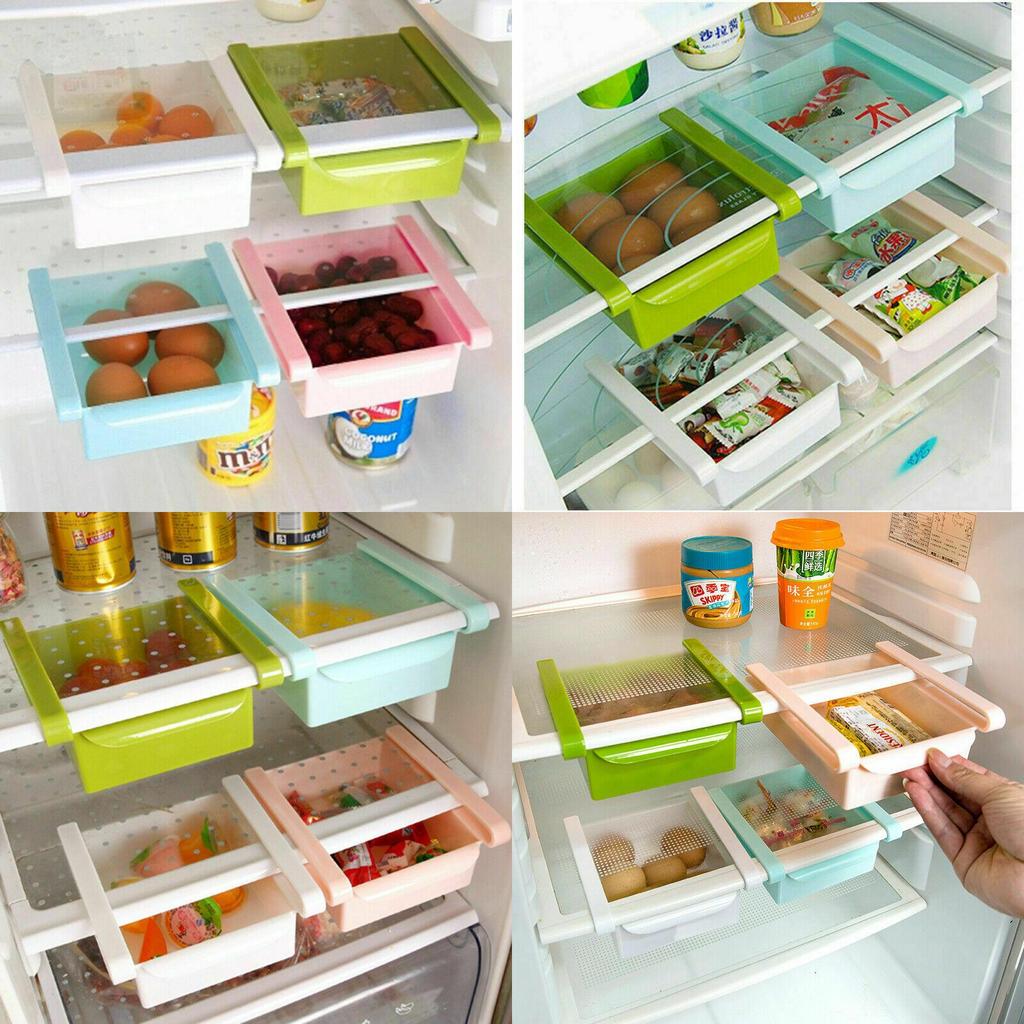 Versatile And Durable Slide Kitchen Fridge Freezer Space Saver Organizer Box
