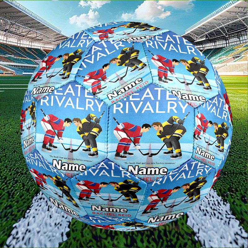 Custom Name Personalized Heated Rivalry Print Size 5 Soccer Ball Training & Match Football, for Team, Kicking, Gift for Football Enthusiasts
