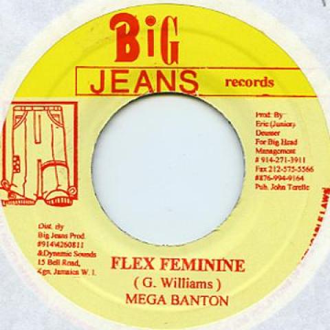 

7inch Record MEGA BANTON - Flex Feminine Big Jeans 2004 Jamaica Reggae, Ska & Dub
