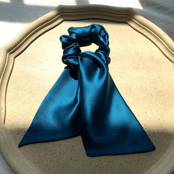 100% Pure Silk Bunny Ear Scrunchies Bow Bowknot Knotted Scrunchy Hair Bands Elastic Ties Ponytail Holder for Women,Girls 1 Piece