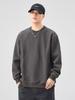 Herren Amerikanisches Retro Plüsch Nähte Rundhals Sweatshirt – Einfarbige, Vielseitige, Lockere Passform Freizeit Oberteil