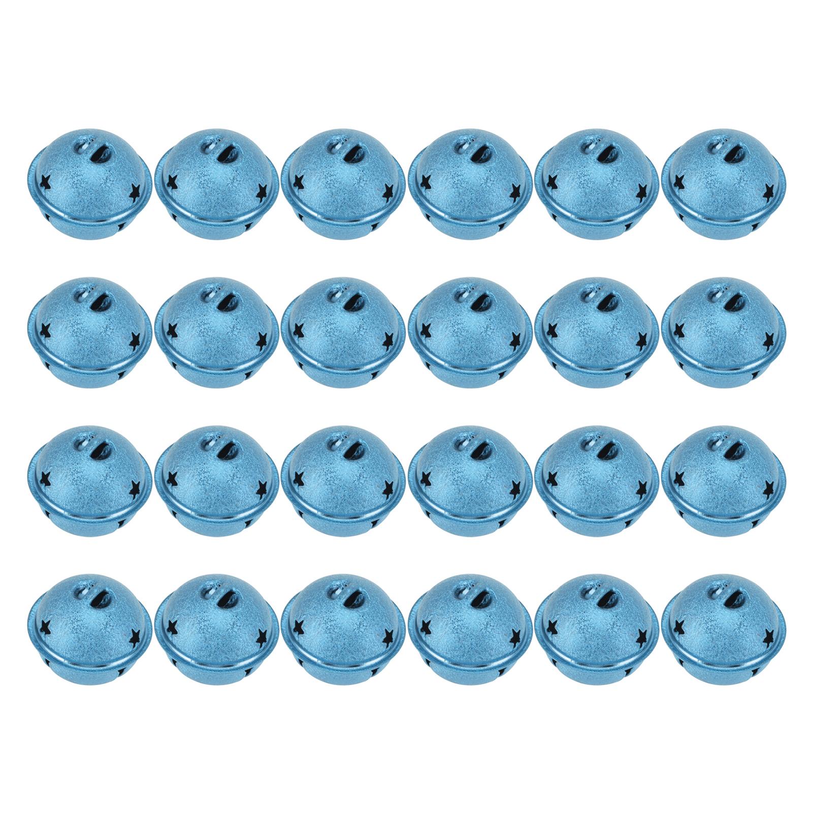 

24 шт. Рождественские колокольчики 40 мм железная краска полые пятиконечные звезды DIY Рождественский матовый колокольчик синий