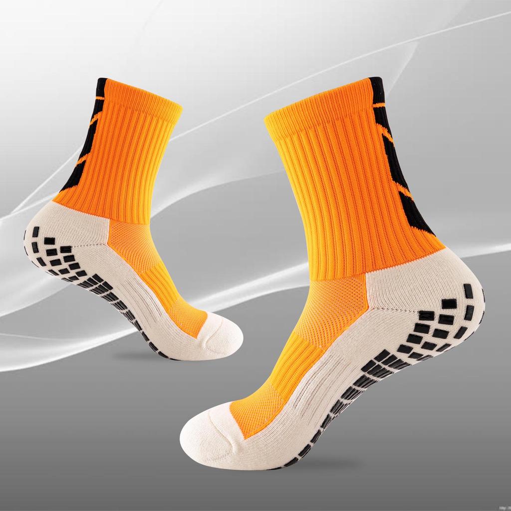 Men's Non-Slip Towel Bottom Football Socks, Thickened Mid-Calf, Wear-Resistant Sports Socks