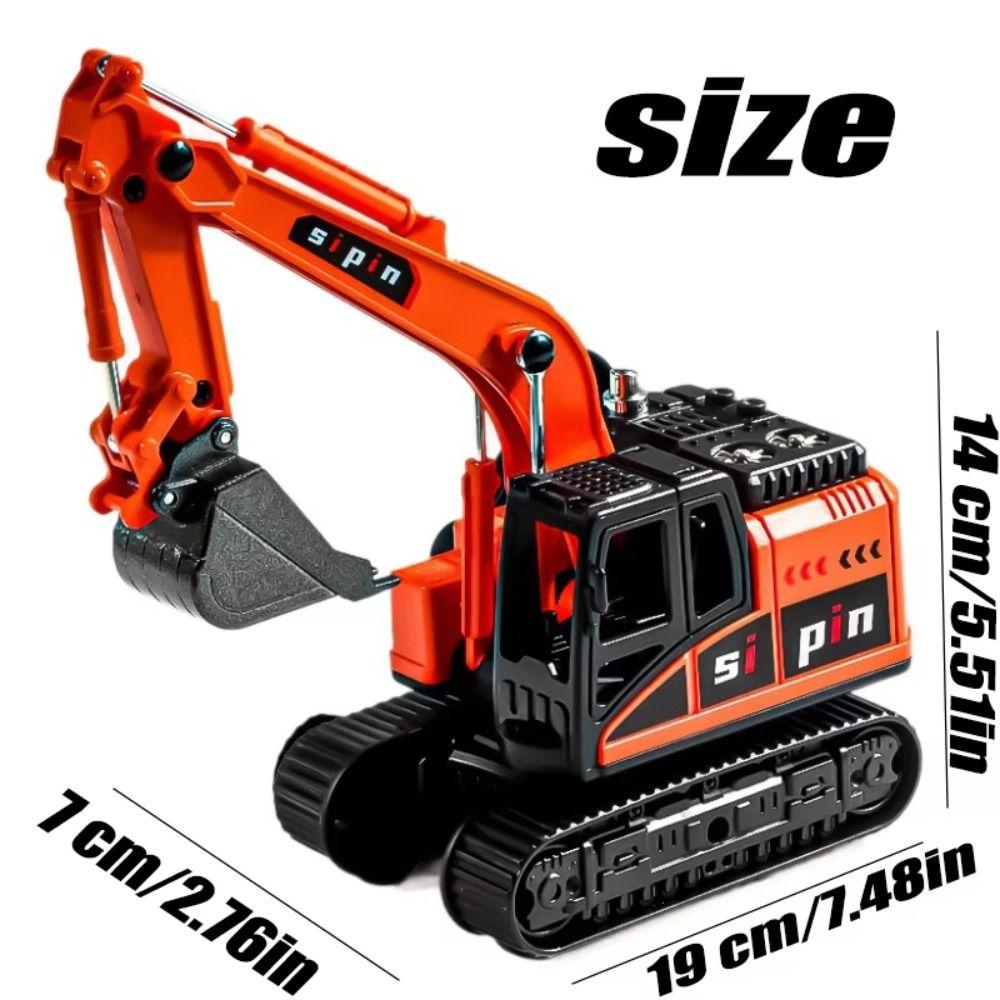Simulation Excavator Model Toy Rotatable Forklift Car Model  Collection