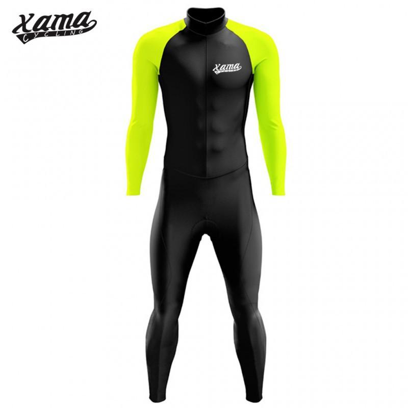 

XAMA Long-sleeved Trousers Cycling Suit One-piece Men s Mountain Bike Bicycle Clothing E-commerce L