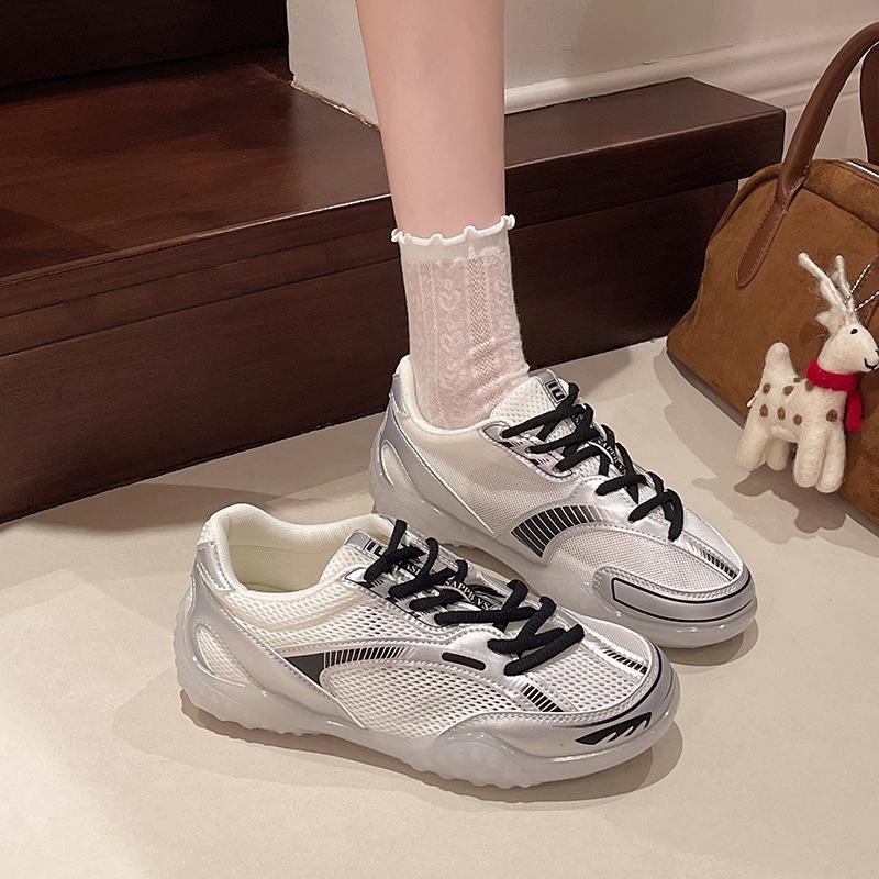 New women's sneakers - muffin thick bottom casual fashion not tired feet non-slip shock absorption arch support comfortable mesh breathable shoes
