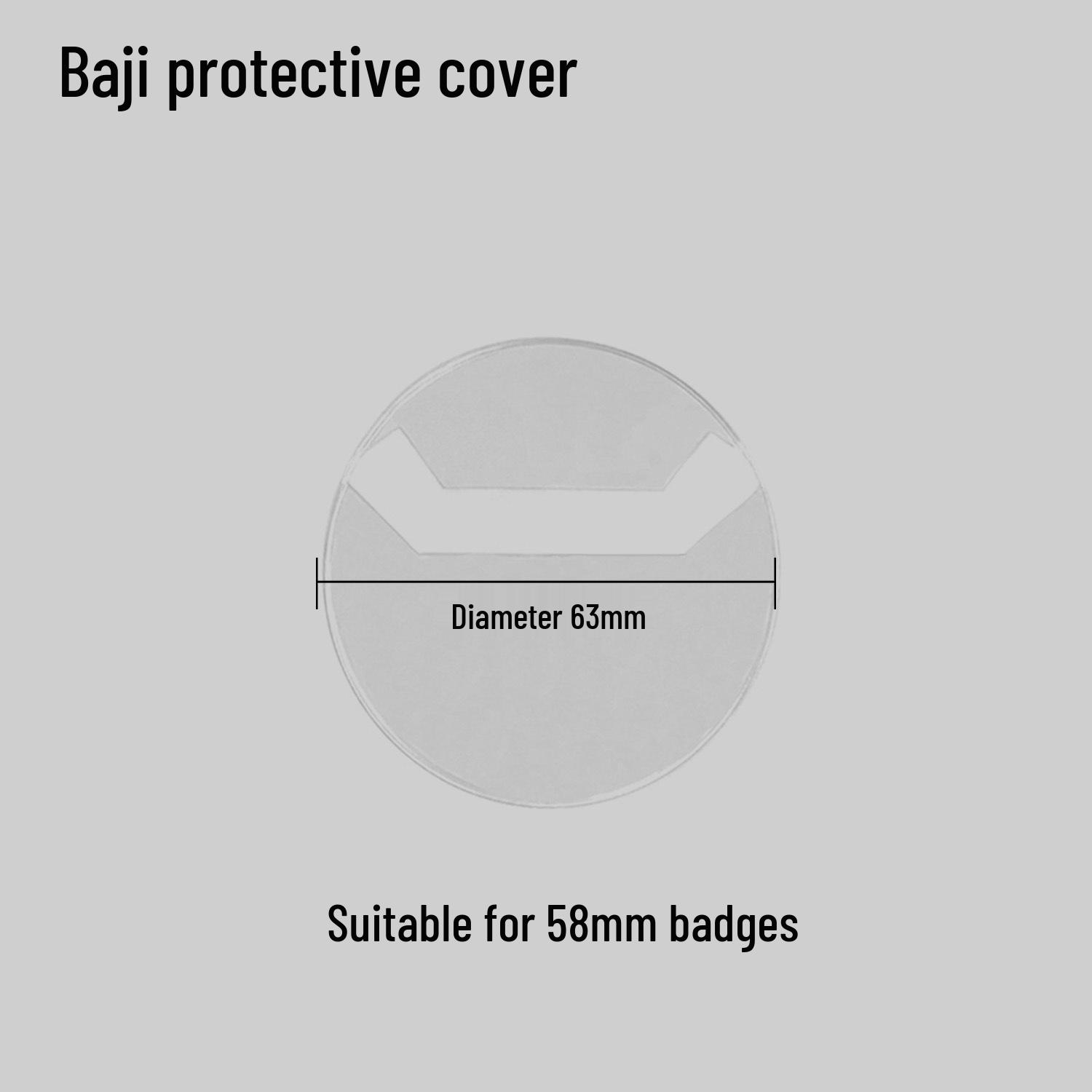 

58мм Прозрачный Протектор для Значка-Пуговицы Подвеска - Круглый, Ударопрочный Слайдер для Хранения Аниме Значков 75мм