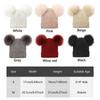 High Stretch Thick Beanie Warm Caps Women Pompom Hat Winter Hat Parent-child Hat