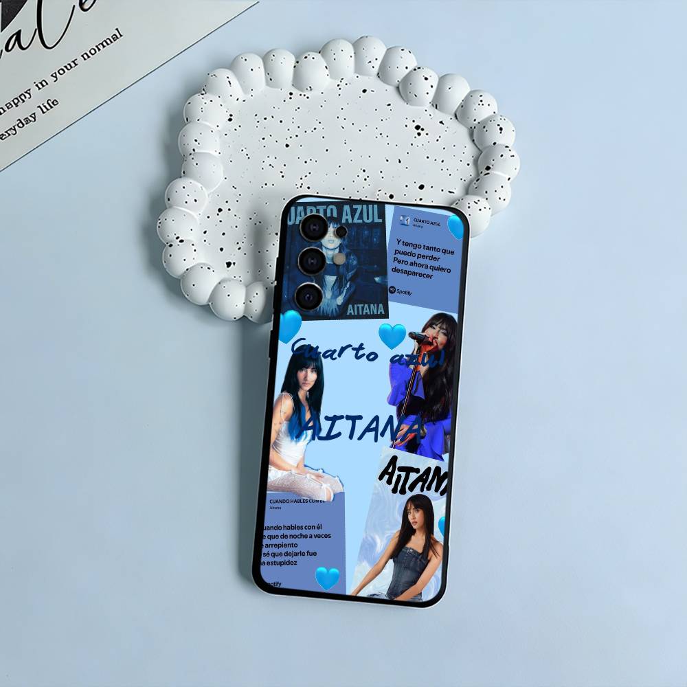 C- Cuarto Aitana Azul Black Soft Silicone Phone Case for Samsung S25, S24, S21, S22, S23, S30, Ultra, S20, Plus, FE, Lite