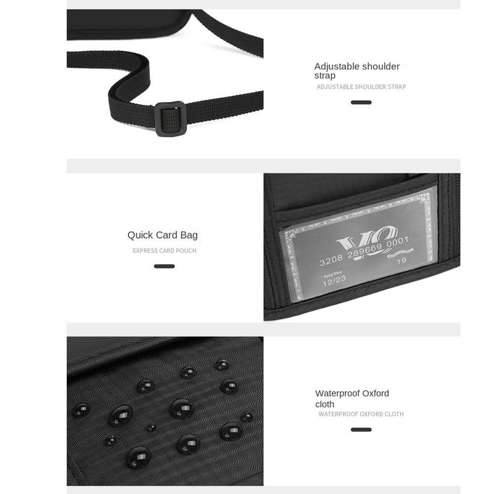 Anti-Tracking RFID Blocking Passport Holder Anti-Theft Passport Document Bag Neck Wallet  ID Card