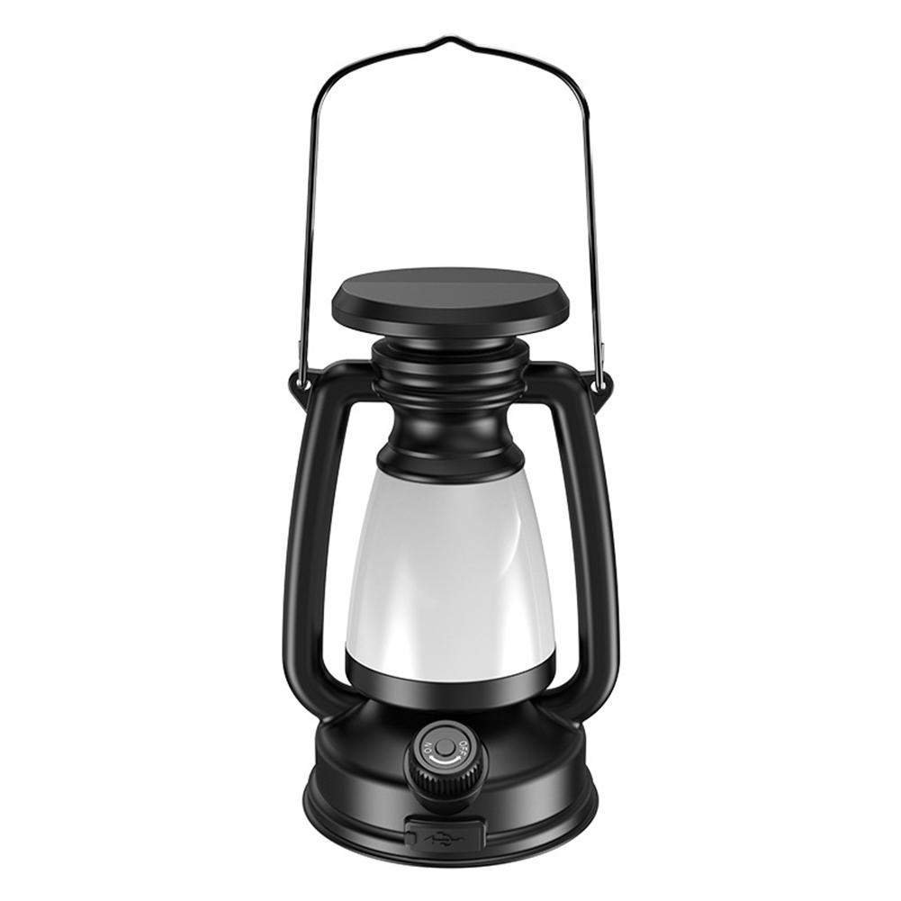 Vintage Handheld Camping Light 120LM LED Camping Lamp 800mAh/1200mAh Type-C USB Solar Charging Waterproof Outdoor Lighting