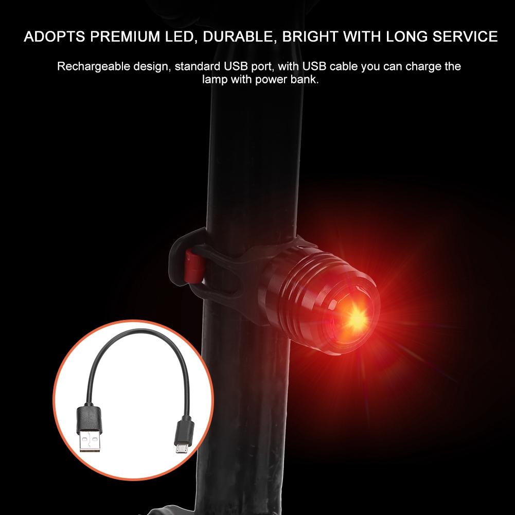 Outdoor Rechargeable Waterproof Bike Headlight Bicycle Rear Tail Front Light Helmet Lamp