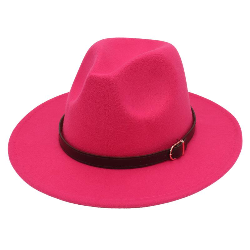 European And American Style Small Belt Top Hat Model Wears And Takes Pictures, Big-Brimmed Jazz Hat Modifies Face Shape, Ethnic Style Men'S And