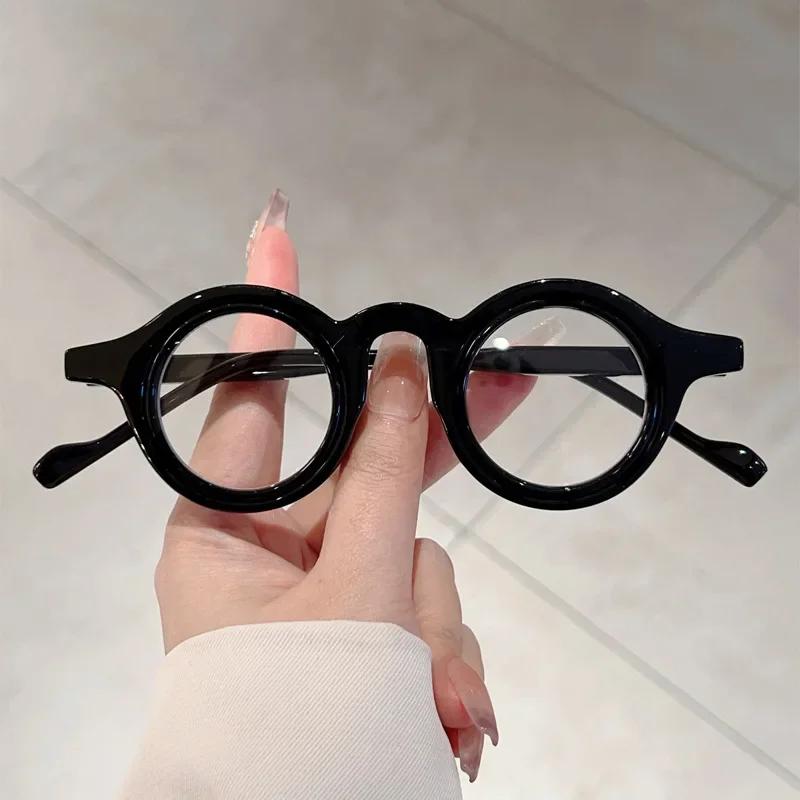 

Retro Luxury Brand Design Round Optical Eyeglasses Compact Frames Female for Male Steampunk Computer Popular Myopia Eyeglasses Frame