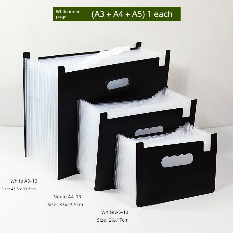 A3 Folder Info Booklet Retractable Organ Standing Desktop Storage Fantastic Art Works Drawing Paper Storage Clip A4