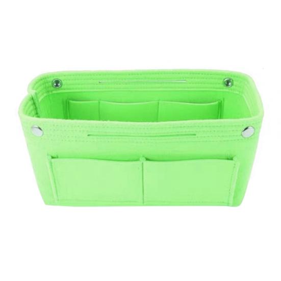 Dámský přenosný jednobarevný plstěný organizér s mnoha kapsami na kosmetické kabelky