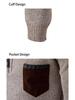 Maglione da uomo 2024 Business a collo alto in maglia grossa