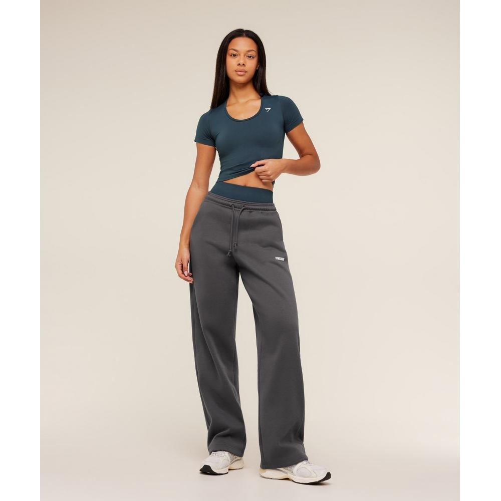 Gymshark Cosy Luxe Straight Leg Tall Joggers Onyx Grey B6b6r Gb7n