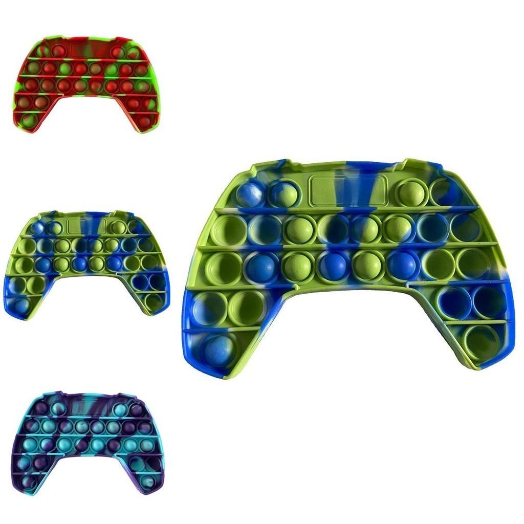 Vibrant Tie-dye Game Controller Push Bubble Sensory Fidget Toy For Stress Relief