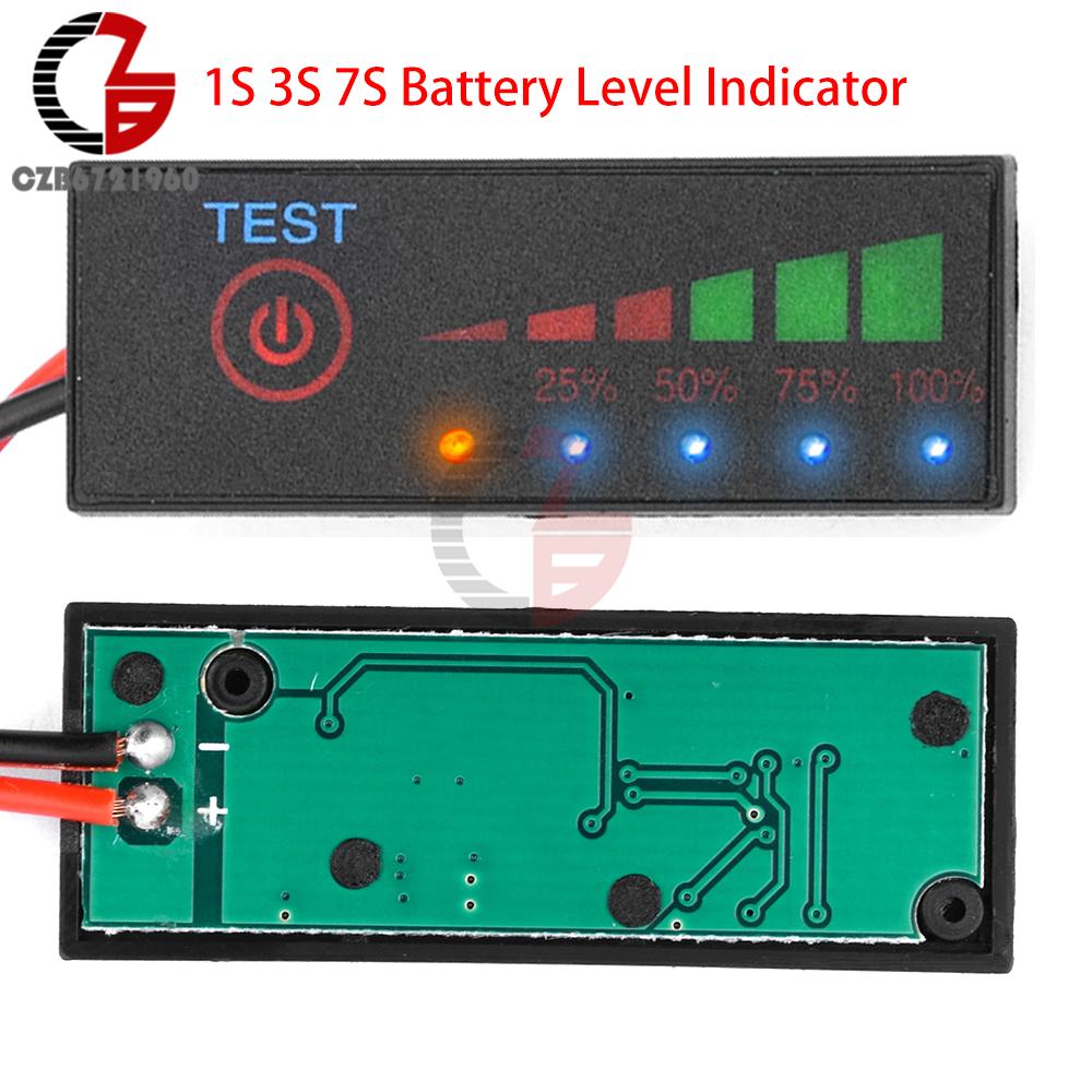 Battery Level Indicator Battery Percentage Indicator Board Intelligent Battery Display Lithium-Ion Capacity Board Charging Test