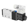 Pneumatyczny zawór elektromagnetyczny 2-położeniowy 5-drogowy elektromagnetyczny zawór powietrzny ze złączką 8mm i tłumikiem