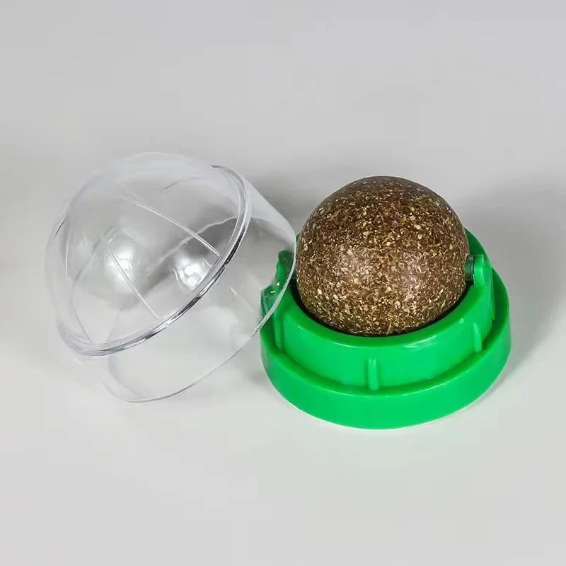 The Catnip Cat Wall Stick-on Ball Toy Scratchers Treats Healthy Natural Removes Balls To Promote Digestion Cat Grass Snack