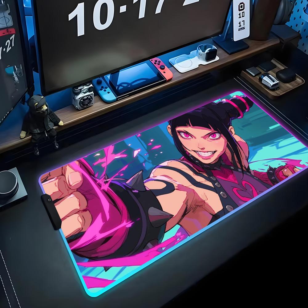 Juri Han Mouse Pad RGB Gaming Mousepad Big LED Pad PC Desk Mat Luminous Mouse Pad Large Keyboard Mats Table Rug With Backlit