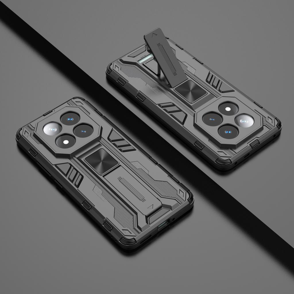 For Xiaomi Redmi Note 14 Pro+ 5G Case PC+TPU Shockproof Phone Cover with Kickstand