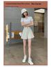 2024 Summer Women's High-Waisted A-Line Pleated Culottes