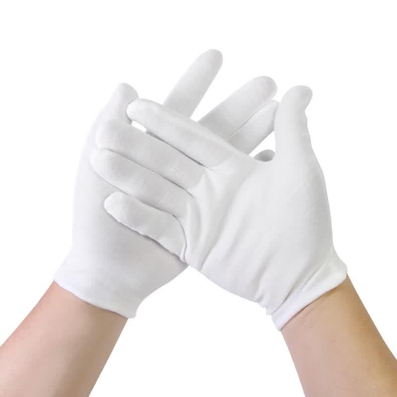 JIANGPU White Cotton Gloves