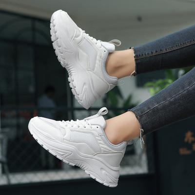 Spring New Thick-soled Heightened Versatile Breathable Dad Shoes Casual Sports Shoes Large-size Women's Shoes