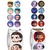 500Pcs Anime Movie Nezha Stickers Diy Scrapbook Phone Reward Seal Label Wall Sticker Kid Toy