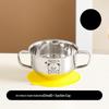 ZISIZ Kids 304 Stainless Steel Anti-Scald Bowl with Double Handles