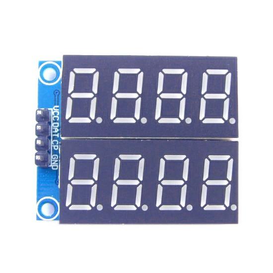 

Eight-Bit Serial Interface Red High-Brightness LED Display Module 74HC164 Driver 10*10*2 білий